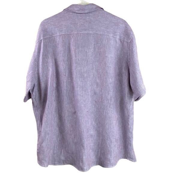 M&S Collection 100% Linen Short Sleeve Button Front Shirt Size XL - Picture 3 of 7